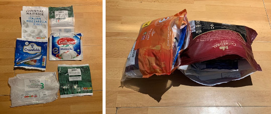 Sorting cheese packaging