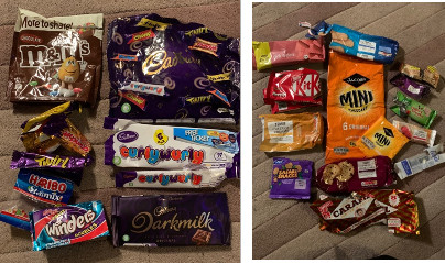 Sorting biscuit wrappers